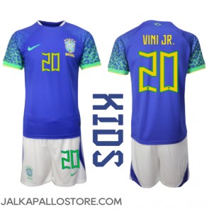 Brasilia Vinicius Junior #20 Vieraspaita Lapsille MM-kisat 2022 Lyhythihainen (+ shortsit)